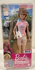 Barbie You Can Be Anything: Zoologist Doll with Koala Figure, Ages 3+ (GXV86)