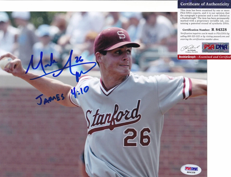 Фотография Марка Аппеля из Philadelphia Phillies с автографом 8x10 сертификат подлинности PSA/DNA E - Изображение 1 из 1