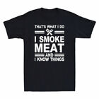 That's What I Do I Smoke Meat And I Know Things Vintage Men's Cotton T-Shirt