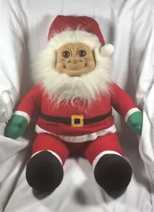DE COLECCIÓN RUSS BERRIE ENORMES 25"" NAVIDAD SANTA TROLL CUERPO SUAVE OJOS MARRONES - Imagen 1 de 11