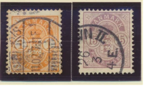 Francobolli Danimarca Scott #53 a 54, usati - Foto 1 di 1