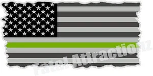 Calcomanía de vinilo American Flag Green Line pegatina juego comisión conservación OMA - Imagen 1 de 2
