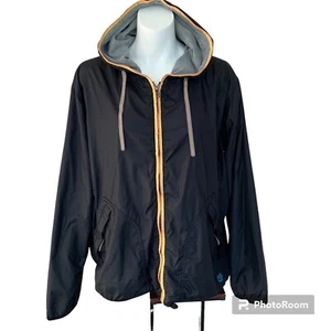 Diesel men’s black hooded Men’s Windbreaker jacket, size Large - Picture 1 of 16