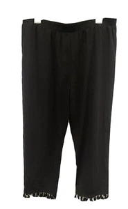 Piper Stress Bohemian Dress Pants Black Wide Legs Size 14 - Picture 1 of 8