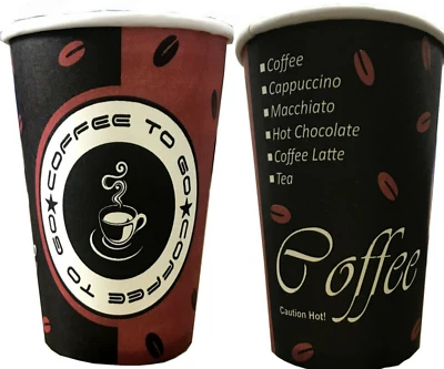 Ø 90mm - 1000 Kaffeebecher 300ml Coffee to go Pappbecher 12oz Becher 0,3l Kaffee - Bild 1 von 4