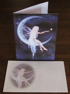 Tarjeta de felicitación sin árbol nacimiento de una estrella tarjetas ecológicas marco de regalo de hada luna - Imagen 1 de 12