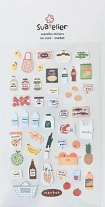 Suatelier supermarket shopping cooking theme stickers, planner, diary - Picture 1 of 1