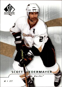 2008-09 SP Authentic Anaheim Ducks Hockey Card #13 Scott Niedermayer