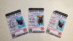 Customized Service Dog ADA and ESA ID Card - Made to order - Picture 1 of 2