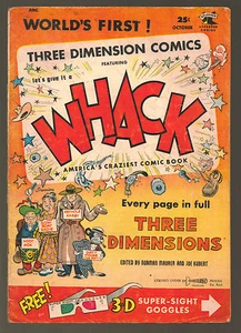 CÓMIC DE LA EDAD DE ORO GGA N Whack #1 G/VG 1952 Dell Joe Kubert 3 dimensiones - Imagen 1 de 2