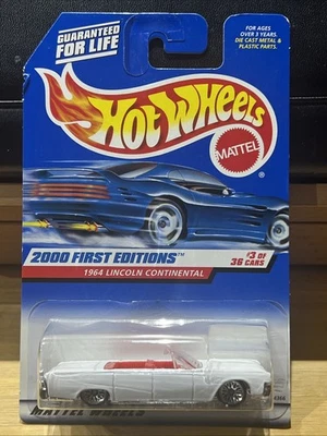 Hot Wheels White 1964 Lincoln Continental Convertible 2000 First Editions #3/36 - Image 1 of 2