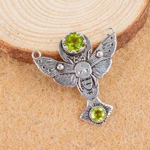 Peridot Gemstone Handmade 925 Sterling Silver Jewelry Pendant Gift For Wife - Picture 1 of 2