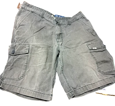 Pantalones Cortos Vans Cargo Para Hombre 32 Gris Lona Algodón Calce Relajado Patinador Foto 1 de 4