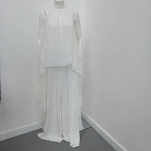 Va Va Voom Jumpsuit Size XL Womens Off White Halterneck Floaty BNWT FPL-WRDC - Picture 1 of 8
