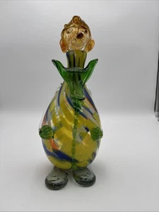 Vintage Hand Blown Murano Style Art Glass Clown Decanter-12" Tall-RARE - Picture 1 of 14