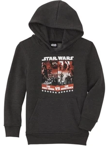 Boys Gray Star Wars The Force Awakens Pullover Hoodie Sweatshirt Sweater M - Picture 1 of 2
