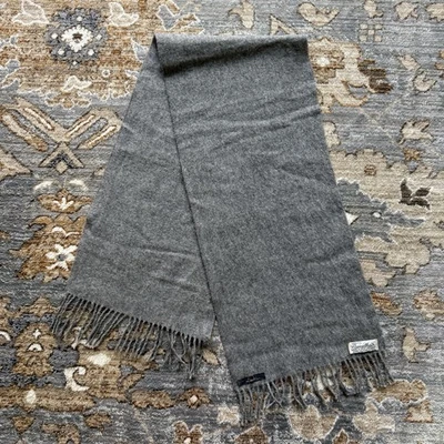 "Bufanda de pelo vintage Lirard 100 % camello gris hecha en Alemania mínima 50"" longitud años 80" Foto 1 de 4