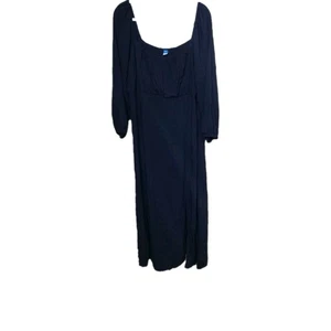 Old Navy Womens Sz XXL Black Empire Waist Long Sleeve Maxi Dress Goth Witchy  - Picture 1 of 8