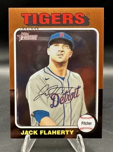 2024 Topps Heritage High Number JACK FLAHERTY Chrome /699 Detroit Tigers - Picture 1 of 2