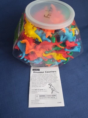 Lakeshore Learning Toys Set of 108 Mini Dinosaur Counters Numbers Colors Math - Image 1 of 4