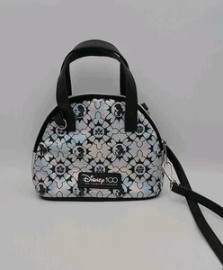 Mini Bolso Bandolera Disney 100 Años de Maravilla Negro Plata Princesa Cartera Nuevo con Etiquetas - Imagen 1 de 10