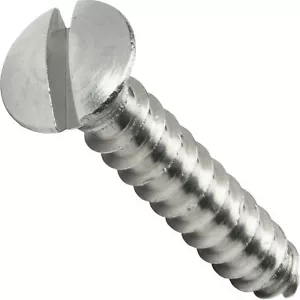 #8 x Tornillos de metal de cabeza ovalada de 1" unidad ranurada Qty 100 - Imagen 1 de 6