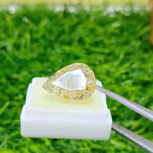13.6 Carats Pear Shape With Golden Black Patches Yellow Scapolite Gemstone - Picture 1 of 4