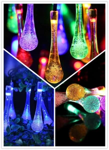 50Led Solar Crystal Fairy String Light Christmas Party Wedding Decor Waterproof - Picture 1 of 16