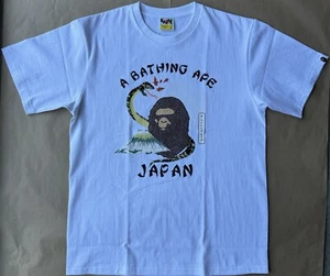 BAPE A BATHING APE - 'JAPANESE CULTURE' White T-Shirt - SIZE L - BRAND NEW - Picture 1 of 16