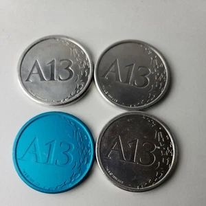 Vintage Apollo XIII 13 Space Token COIN 1995 UCS A13 Aluminum OUTER SPACE (4). - Picture 1 of 4