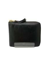 COMME des GARCONS Two-Fold Wallet Leather BLK Solid Color Men