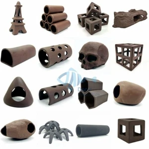 Aquarium Fish Shrimp Tube Star Clay Shelters Hiding Breeding Cave no TDS change - Picture 1 of 11