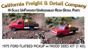 1975 Ford Flatbed Pickup w/Wood Sides Kit N/1:160 N CAL Freight & Details *NEW* - Picture 1 of 12