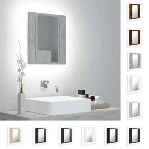 LED Bathroom Mirror Cabinet Washroom Mirror Furniture Storage Cabinet vidaXL - Picture 1 of 66