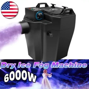 6000W Dry Ice Fog Machine Low Lying Smoke Machine Stage Effect For XMAS Party US - Picture 1 of 11