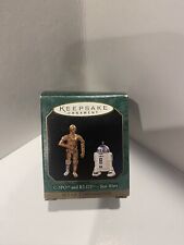 1997 Hallmark Star Wars C-3PO & R2-D2 Droid Mini Keepsake Ornament 2 Piece Set 