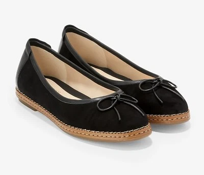 Cole Haan- All Day Ballet- Black Suede -Sz 5.5 B- NIB- Free Shipping - Image 1 of 4
