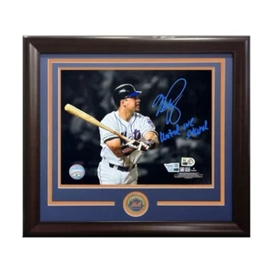 Mike Piazza Signed 8x10 Framed Photo United We Stand 9/11 HR Mets Auto Fanatics - Picture 1 of 8