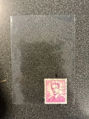Belgium 1958 3 Francs King Baudouin postal stamp PURPLE - Image 1 of 4