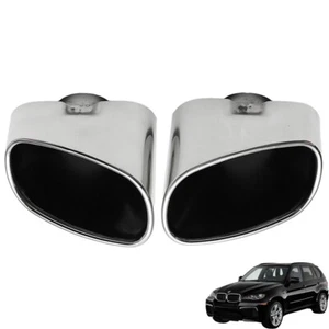 Para BMW X5 E70 2008-2013 embellecedor de escape tubo de escape sólido tuning cromo acero inoxidable - Imagen 1 de 4