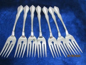 7er SET WM A ROGERS DELUXE EDELSTAHL ONEIDA LTD MANSFIELD SALATGABELN SEHR GUTER ZUSTAND - Bild 1 von 5