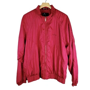 Vintage Head Red Windbreaker Jacket Lightweight Full Zip Pockets Size Large - Picture 1 of 12
