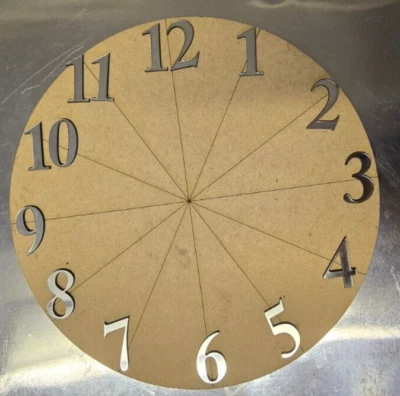 25mm clock numerals Numbers styled - laser cut metallic silver DIY - Image 1 of 3