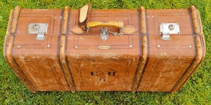 Vintage Rarität Überseekoffer ca. 1900-1920 aus Rohrplatten - Bild 1 von 12