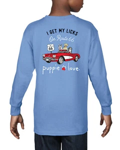 Children's Long Sleeve T-Shirt - I Get My Licks on Route 66 - Corvette - Picture 1 of 1