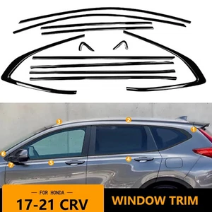 Window Moulding Trim Weatherstrips For Honda CRV 2017-2022 Titanium Black - Picture 1 of 4