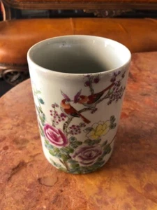 Antique Chinese Porcelain Famille Rose Hand Painted Pot - Picture 1 of 8
