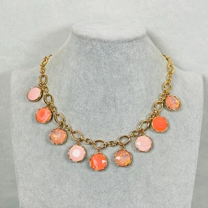 Style & Co Necklace Charm Pink Acrylic Gold Tone 20" Spring Summer Jewelry - Picture 1 of 9