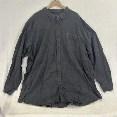 Camiseta Northwest Territory Para Hombre Algodón Manga Larga Gris Carbón Botón Talla 5XLT Foto 1 de 4