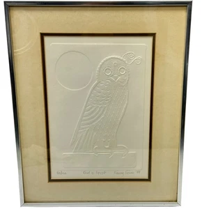 Eule von Ägypten 45/100 Limited Edition Artwork signiert TIANEY TIEMEC  - Bild 1 von 13